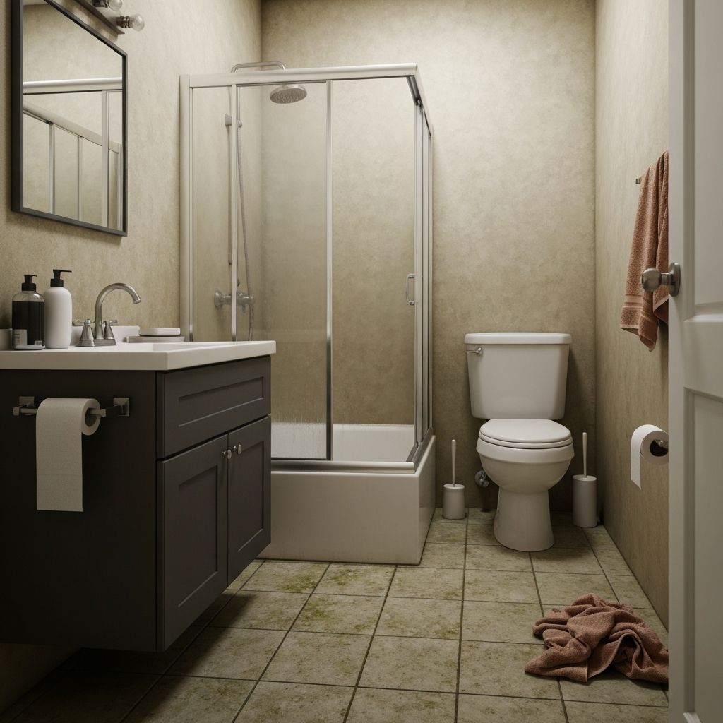 욕실 청소 청소 전